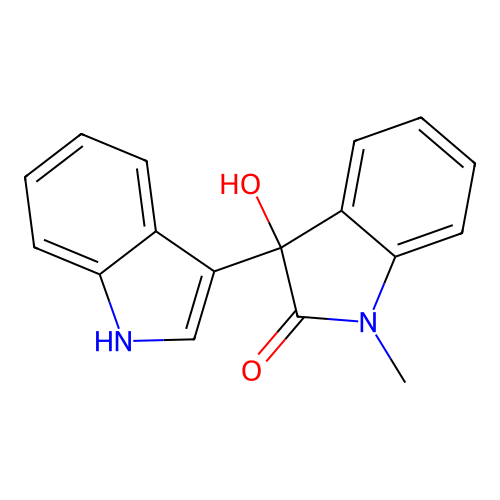 3-Hydroxy-3-(1h-indol-3-yl)-1-methylindolin-2-one structure