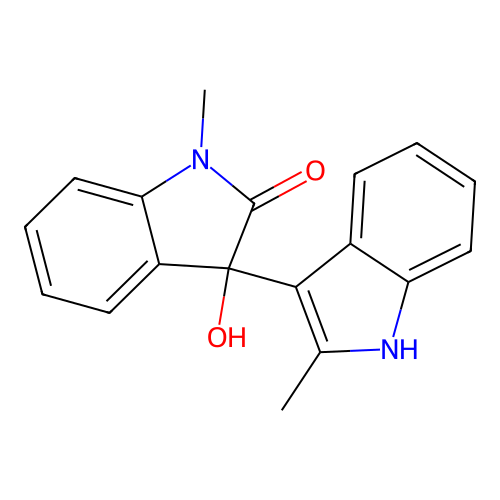 3'-hydroxy-1',2-dimethyl-1',3'-dihydro-1H,2'H-3,3'-biindol-2'-one structure