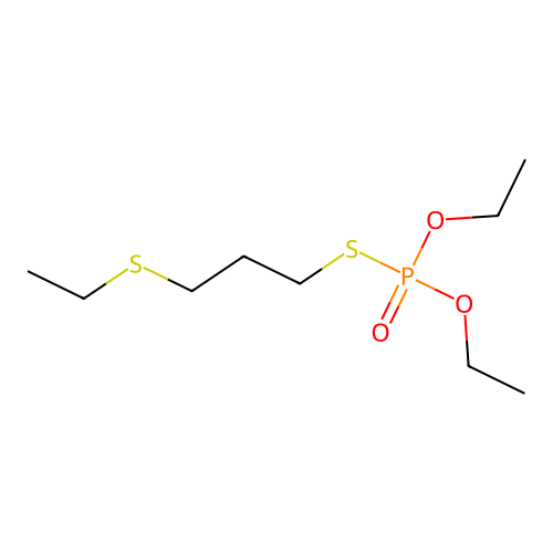 Phosphorothioic acid, O,O-diethyl S-(3-(ethylthio)propyl) ester structure