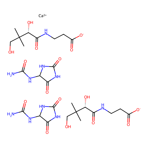 C9H17NO5.C4H6N4O3.1/2Ca structure