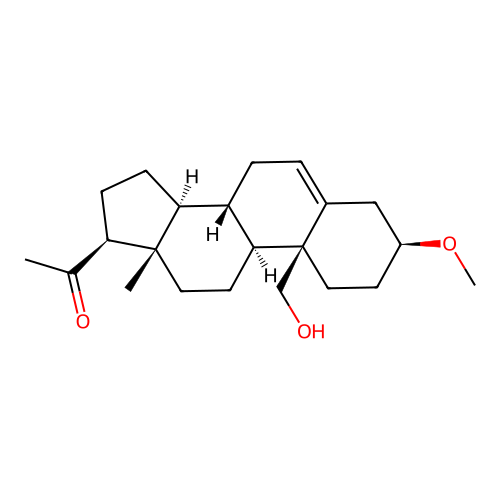 19-Hydroxypregnenolone 3-methyl ether structure