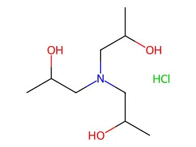 Tris(2-hydroxypropyl)azanium chloride structure