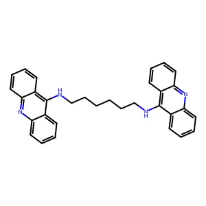 N1,N6-二-9-吖啶基-1,6-己二胺 structure