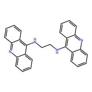 Acridine, 9,9'-ethylenediiminobis- structure