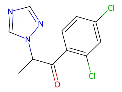 1-Propanone, 1-(2,4-dichlorophenyl)-2-(1H-1,2,4-triazol-1-yl)- structure