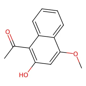 1-Acetyl-4-methoxy-2-naphthol structure
