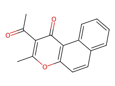 1H-Naphtho[2,1-b]pyran-1-one, 2-acetyl-3-methyl- structure