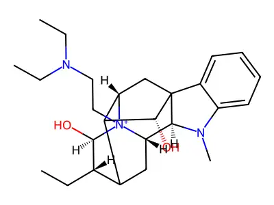 Ajmalanium, 4-(2-(diethylamino)ethyl)-17,21-dihydroxy-, (17R,21-alpha)- structure