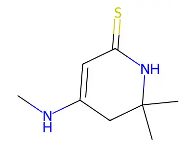 6,6-Dimethyl-4-(methylamino)-5,6-dihydropyridine-2(1H)-thione structure