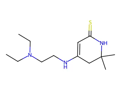 4-{[2-(Diethylamino)ethyl]amino}-6,6-dimethyl-5,6-dihydropyridine-2(1H)-thione structure