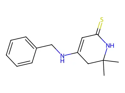 4-(Benzylamino)-2,2-dimethyl-1,3-dihydropyridine-6-thione structure
