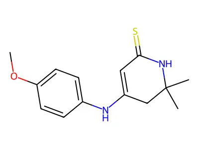 4-(4-Methoxyanilino)-2,2-dimethyl-1,3-dihydropyridine-6-thione structure