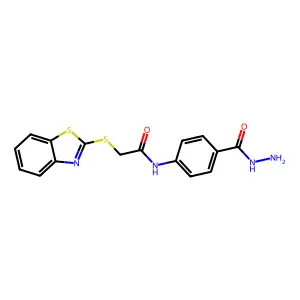 2-[(1,3-Benzothiazol-2-yl)sulfanyl]-N-[4-(hydrazinecarbonyl)phenyl]acetamide structure