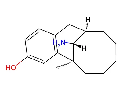 (1S,9R,15S)-15-amino-1-methyltricyclo[7.5.1.02,7]pentadeca-2(7),3,5-trien-4-ol structure