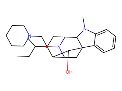 (17R)-4-(2-Piperidinoethyl)-4,21-secoajmalan-17-ol structure