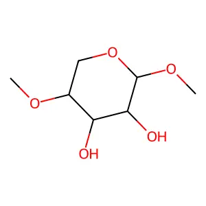 Methyl 4-O-methyl-d-arabinopyranoside structure