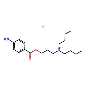 1-Propanol, 3-(dibutylamino)-, 1-(4-aminobenzoate), hydrochloride (1:1) structure