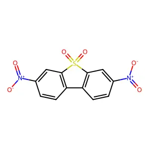 3,7-Dinitrodibenzo[b,d]thiophene 5,5-dioxide structure