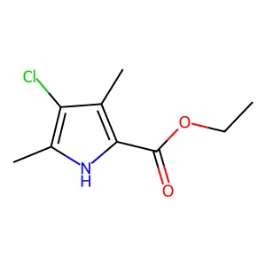1H-Pyrrole-2-carboxylic acid, 4-chloro-3,5-dimethyl, ethyl ester structure