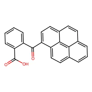 Benzoic acid, 2-(1-pyrenylcarbonyl)- structure