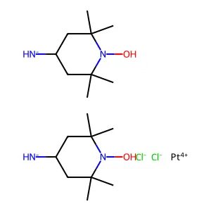 (1-hydroxy-2,2,6,6-tetramethylpiperidin-4-yl)azanide;platinum(4+);dichloride structure