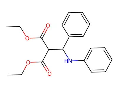 Diethyl [anilino(phenyl)methyl]malonate structure