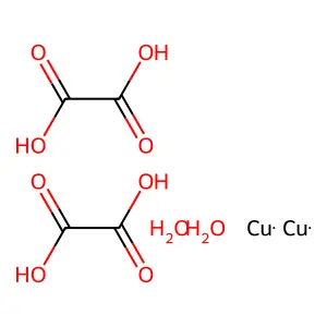 Cupric oxalate hemihydrate structure