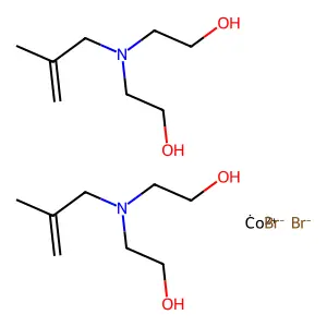 Cobalt(2+), bis(2,2'-((2-methylallyl)imino)diethanol)-, dibromide structure