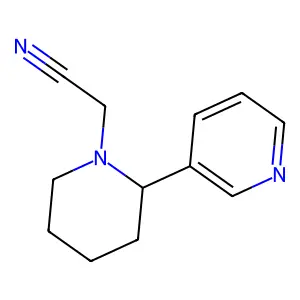 2-[(2S)-2-pyridin-3-ylpiperidin-1-yl]acetonitrile structure