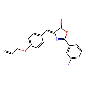 (4Z)-2-(3-iodophenyl)-4-[(4-prop-2-enoxyphenyl)methylidene]-1,3-oxazol-5-one structure