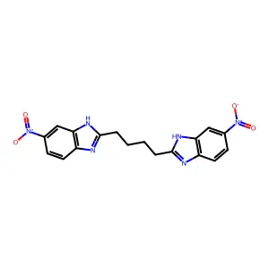 1H-Benzimidazole, 2,2'-(1,4-butanediyl)bis[5-nitro- structure