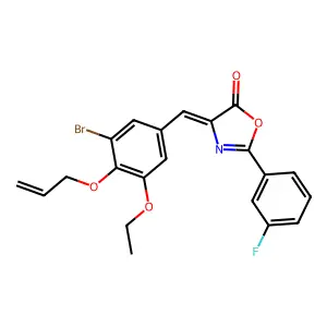 4-[4-(allyloxy)-3-bromo-5-ethoxybenzylidene]-2-(3-fluorophenyl)-1,3-oxazol-5(4H)-one structure