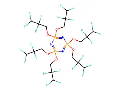 Hexakis(1H,1H,3H-perfluoropropoxy)phosphazene structure