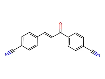 1,3-Bis(4-cyanophenyl)prop-2-en-1-one structure