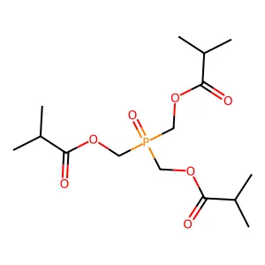 Bis(2-methylpropanoyloxymethyl)phosphorylmethyl 2-methylpropanoate structure