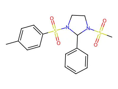 1-[(4-Methylphenyl)sulfonyl]-3-(methylsulfonyl)-2-phenylimidazolidine structure