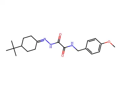 N'-[(4-tert-butylcyclohexylidene)amino]-N-[(4-methoxyphenyl)methyl]oxamide structure