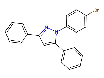 1-(p-Bromophenyl)-3,5-diphenylpyrazole structure