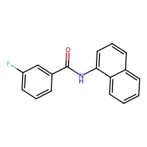 N-(1-萘基)-3-氟苯甲酰胺 structure