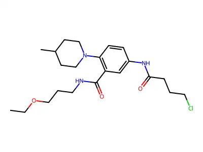 5-(4-Chlorobutanamido)-N-(3-ethoxypropyl)-2-(4-methylpiperidin-1-yl)benzamide structure