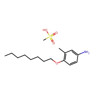 Methanesulfonic acid, compd. with 4-(octyloxy)-m-toluidine structure