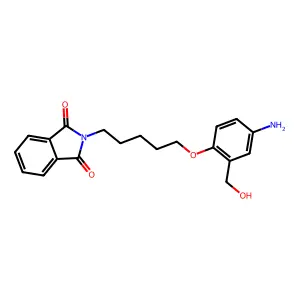 Phthalimide, N-(5-(4-amino-alpha-hydroxy-o-tolyloxy)pentyl)- structure