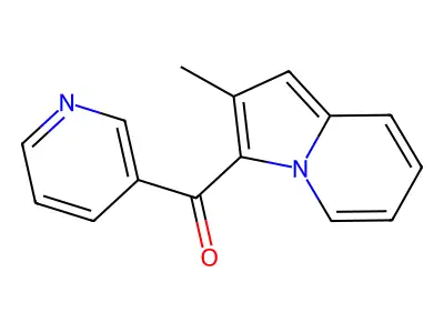2-Methyl-3-(pyridine-3-carbonyl)indolizine structure