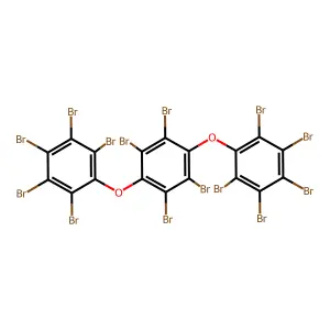Tetradecabromo-1,4-diphenoxybenzene structure