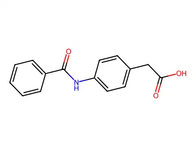 4-(Benzoylamino)benzeneacetic acid structure