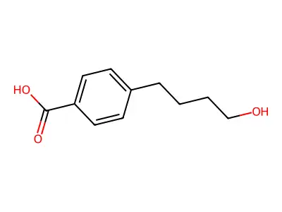 Benzoic acid, 4-(4-hydroxybutyl)- structure