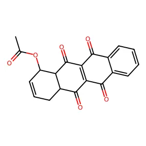 (5,6,11,12-Tetraoxo-1,4,4a,12a-tetrahydrotetracen-1-yl) acetate structure