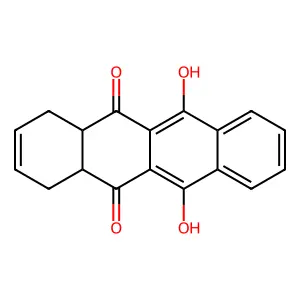 6,11-Dihydroxy-1,4,4a,12a-tetrahydrotetracene-5,12-dione structure