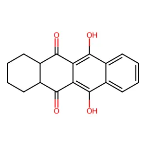 6,11-Dihydroxy-1,2,3,4,4a,12a-hexahydrotetracene-5,12-dione structure