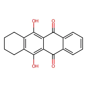 6,11-Dihydroxy-7,8,9,10-tetrahydrotetracene-5,12-dione structure